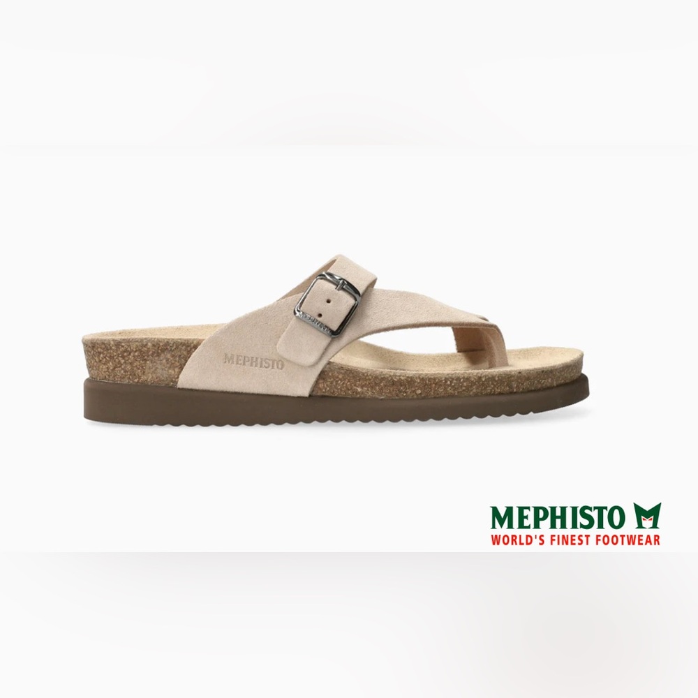 Mephisto Helen Light Tan Slide Sandals